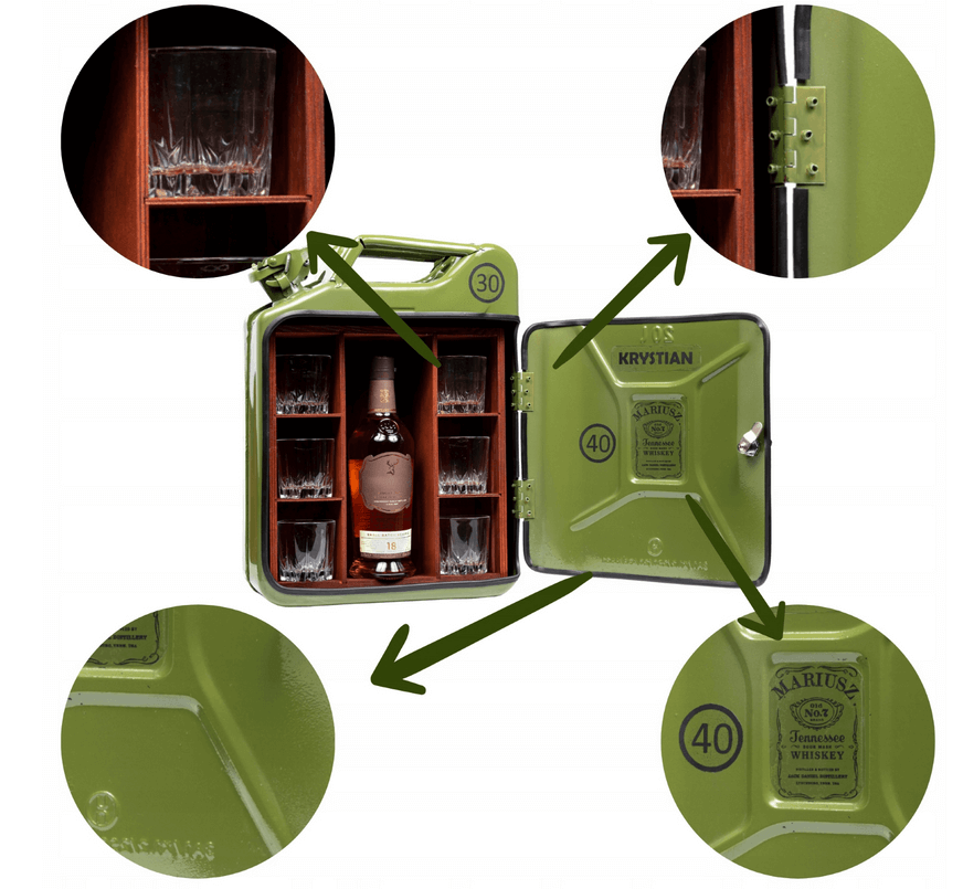 Kanister na alkohol Kanister prezent barek dla faceta zalety