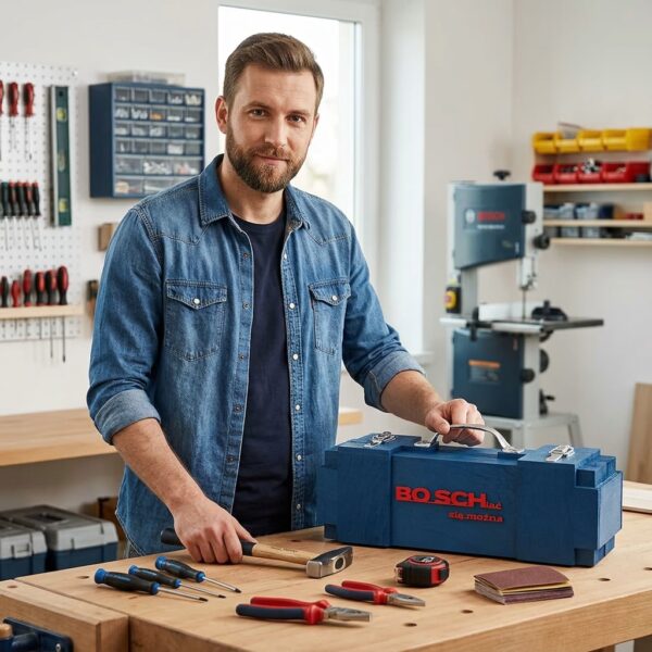 Gadżet dla budowlańca - Skrzynka na alkohol – BOSCHlać się można ZESTAW PREMIUM