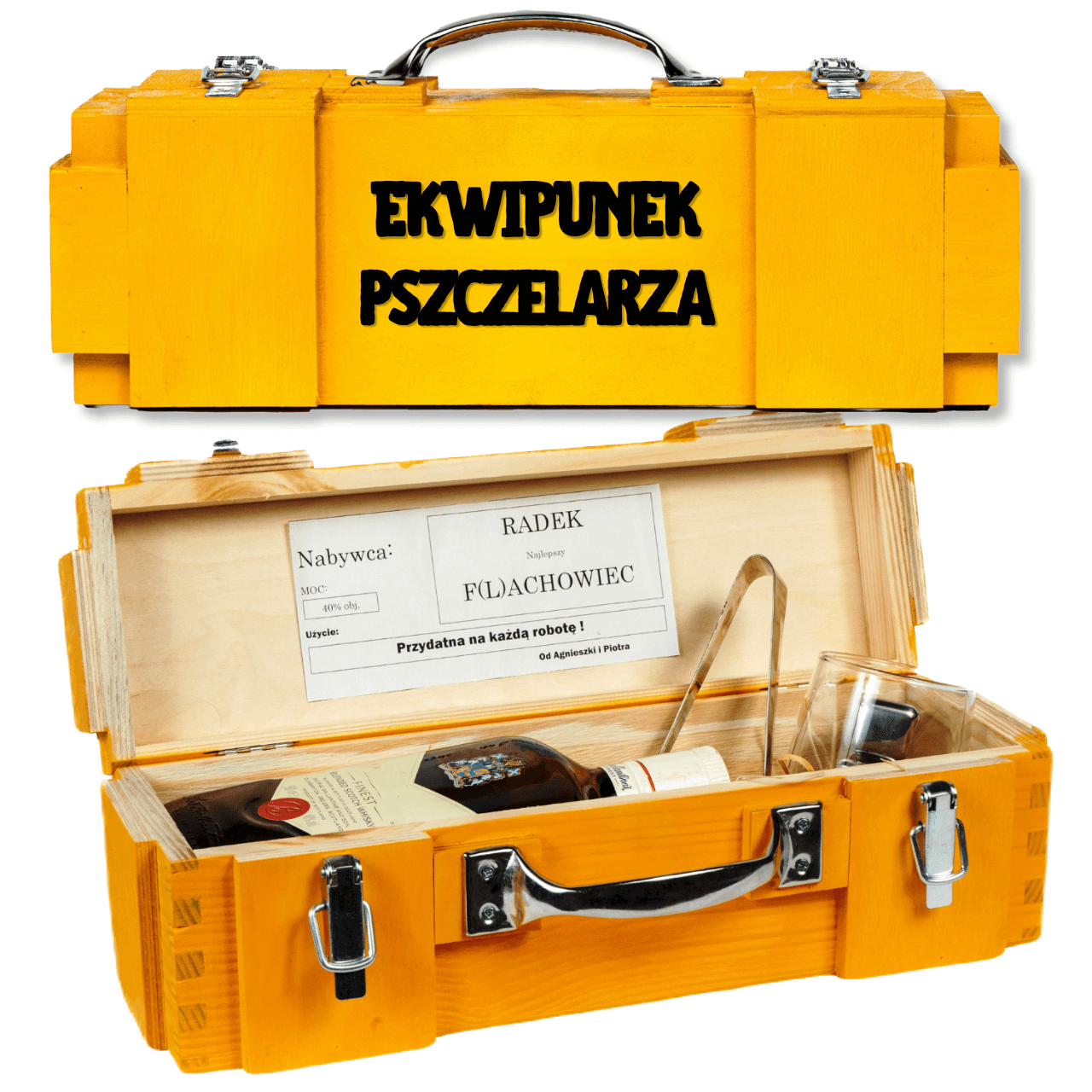 Gadżet dla pszczelarza skrzynka Kuferek: EKWIPUNEK PSZCZELARZA