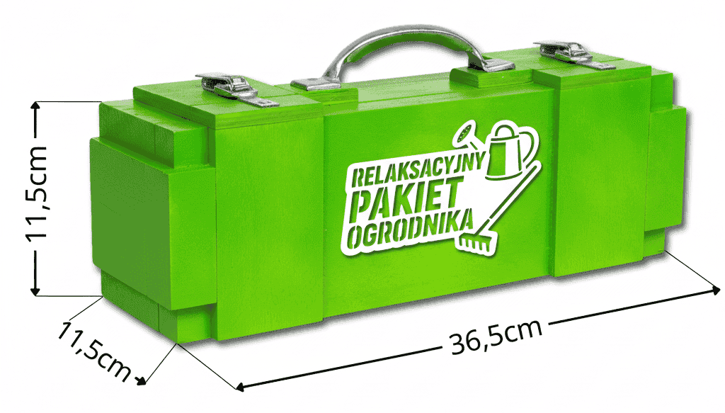 Prezent dla ogrodnika – skrzynka na trunki z dedykacją