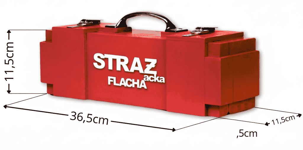 Prezent dla strażaka – skrzynka na trunki z dedykacją