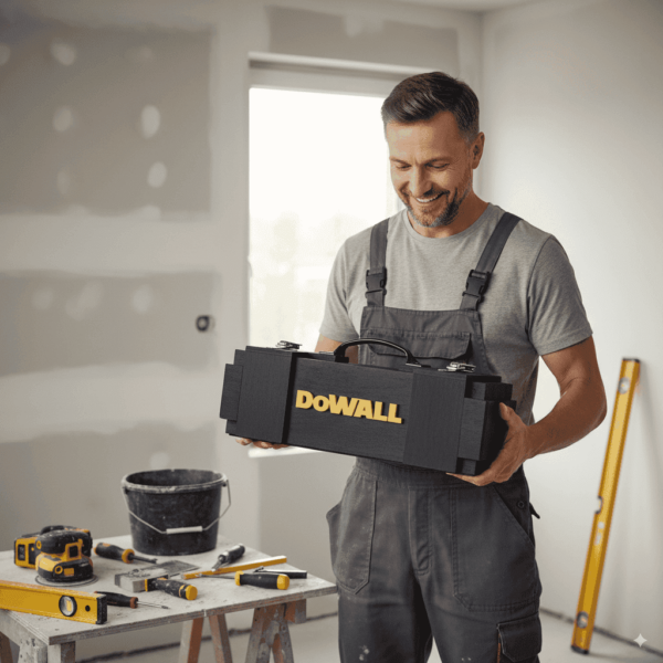 Prezent na urodziny dla budowlańca – Skrzynka na alkohol – DoWALL ZESTAW PREMIUM