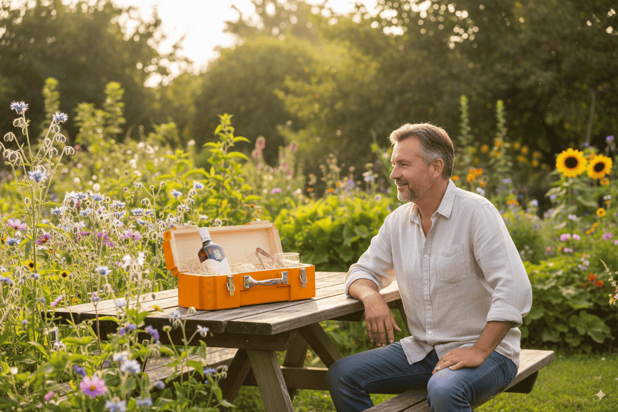 Drewniana skrzynka na whisky – elegancki prezent dla pszczelarza