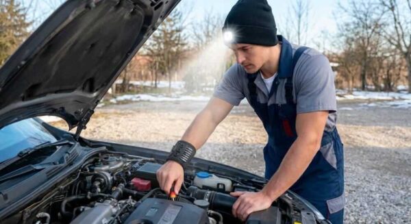 Zestaw Gadżetów do Warsztatu: Czapka z Latarką USB i Opaska z Magnesami C02