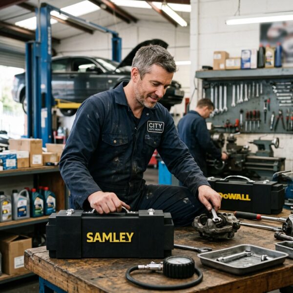Prezent dla mechanika samochodowego skrzynka na alkohol