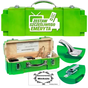 Prezent dla emeryta na emeryturę Skrzynka na trunki Zestaw Szczęśliwego Emeryta Can-Bar