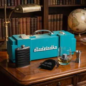 Skrzynka na alkohol DlaDZIADKA Zestaw Premium prezent dla dziadka majsterkowicza Can-Bar