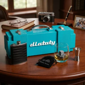 Skrzynka na alkohol DlaTATY Zestaw Premium prezent dla taty majsterkowicza Can-Bar
