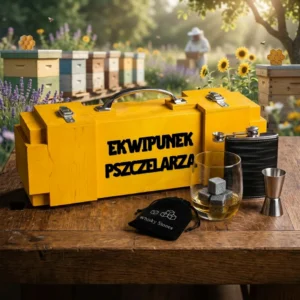 Skrzynka na alkohol Ekwipunek Pszczelarza Zestaw VIP prezent dla pszczelarza Can-Bar