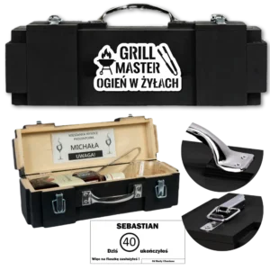Oryginalna skrzynka na alkohol Grill Master – praktyczny prezent na grilla Can-Bar