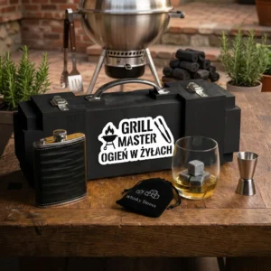 Personalizowana skrzynka na alkohol Grill Master Zestaw Premium dla miłośnika grillowania Can-Bar