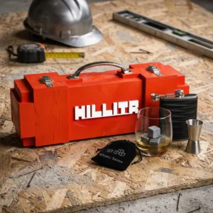 Skrzynka na alkohol HILLITR Zestaw Premium prezent zestaw budowlańca Can-Bar