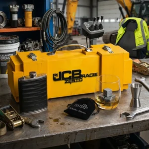 Skrzynka na alkohol JCB Zestaw VIP prezent dla operatora koparki Can-Bar