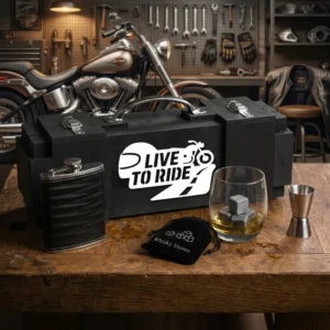 Skrzynka na alkohol Live To Ride Zestaw Premium gadżet dla motocyklisty Can-Bar