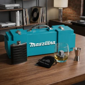 Skrzynka na alkohol MaszLitra Zestaw Premium prezent urodzinowy dla mężczyzny Can-Bar