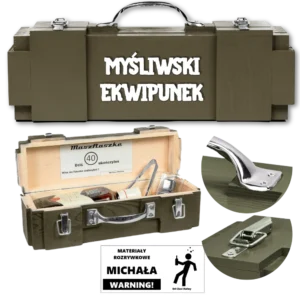 Skrzynka na alkohol Myśliwski Ekwipunek prezent dla myśliwego i leśnika Can-Bar