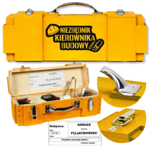 Skrzynka na alkohol Niezbędnik Kierownika Budowy – solidny prezent dla kierownika Can-Bar