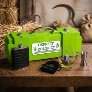 Skrzynka na alkohol Osprzęt Rolniczy Zestaw Premium śmieszny prezent dla rolnika Can-Bar