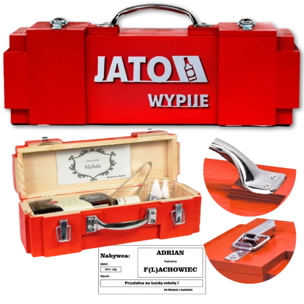 Skrzynka na alkohol prezent dla budowlańca JATO wypiję