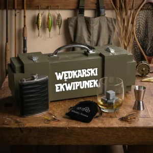 Skrzynka na alkohol Wędkarski Ekwipunek Zestaw Premium praktyczny prezent dla wędkarza Can-Bar