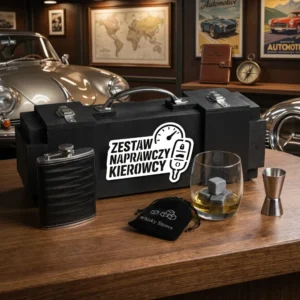 Skrzynka na alkohol Zestaw Naprawczy Kierowcy Zestaw Premium prezent dla kierowcy zawodowego Can-Bar