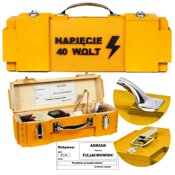 Skrzynka prezent dla elektryka Kuferek Napięcie 40 WOLT