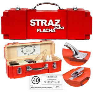 Strażacka Flacha skrzynka prezentowa na alkohol dla strażaka OSP Can-Bar